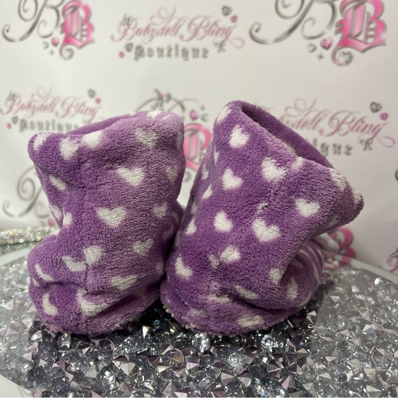 Disney slippers eeyore booties soft Sherpa fleece floppy ears adorable purple π - Picture 3 of 7